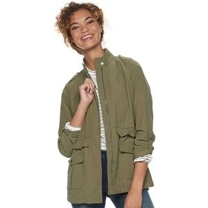Apt 9 Army Green Utility Jacket- Size L